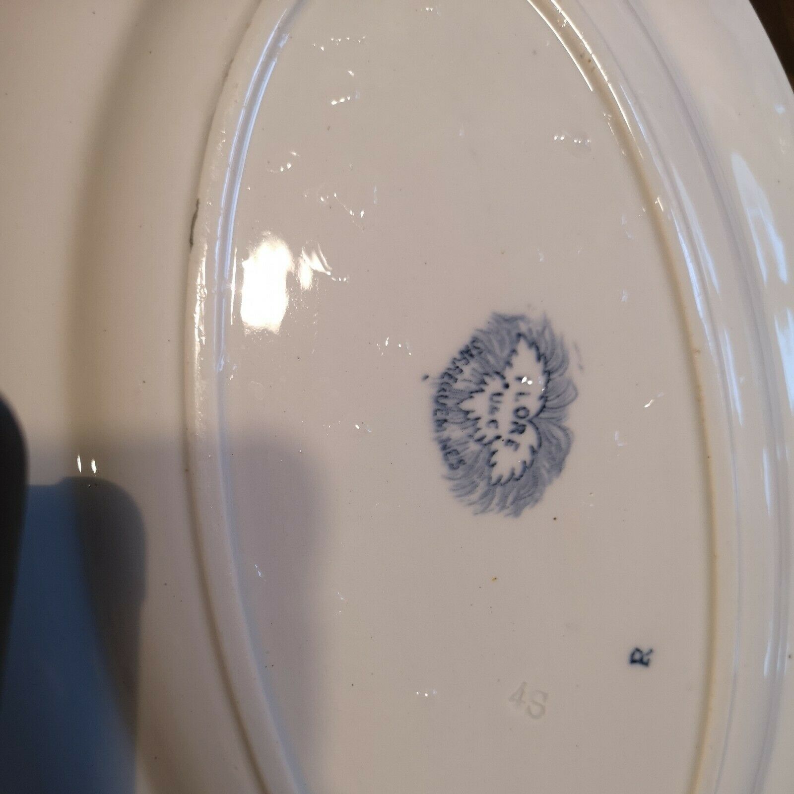 Oval dish Sarreguemines model Flora