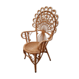 Peacock chair in rattan from the 60s