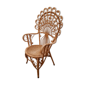 Peacock chair in rattan from the 60s