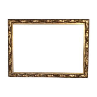 Old frame wooden stucco gilding original 41x30 cm, foliage 38x26.6 cm SB