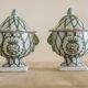 Covered vases or decorative urns, porcelain Central Europe 19th century