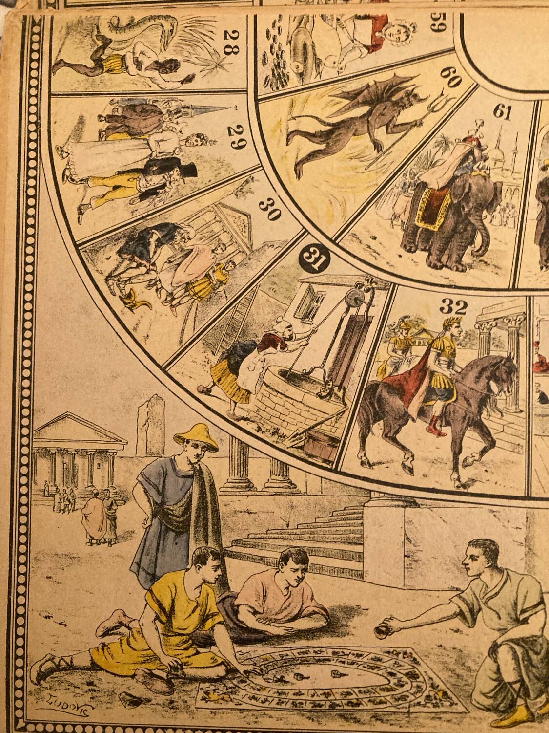 Ancient game of the goose renewed by the Greeks