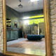Louis-Philippe pearl mirror 172/121cm gilded with gold leaf, overmantel