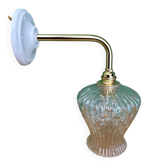 Applique tulipe vintage en verre