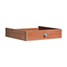 Light wooden drawer with aluminum button