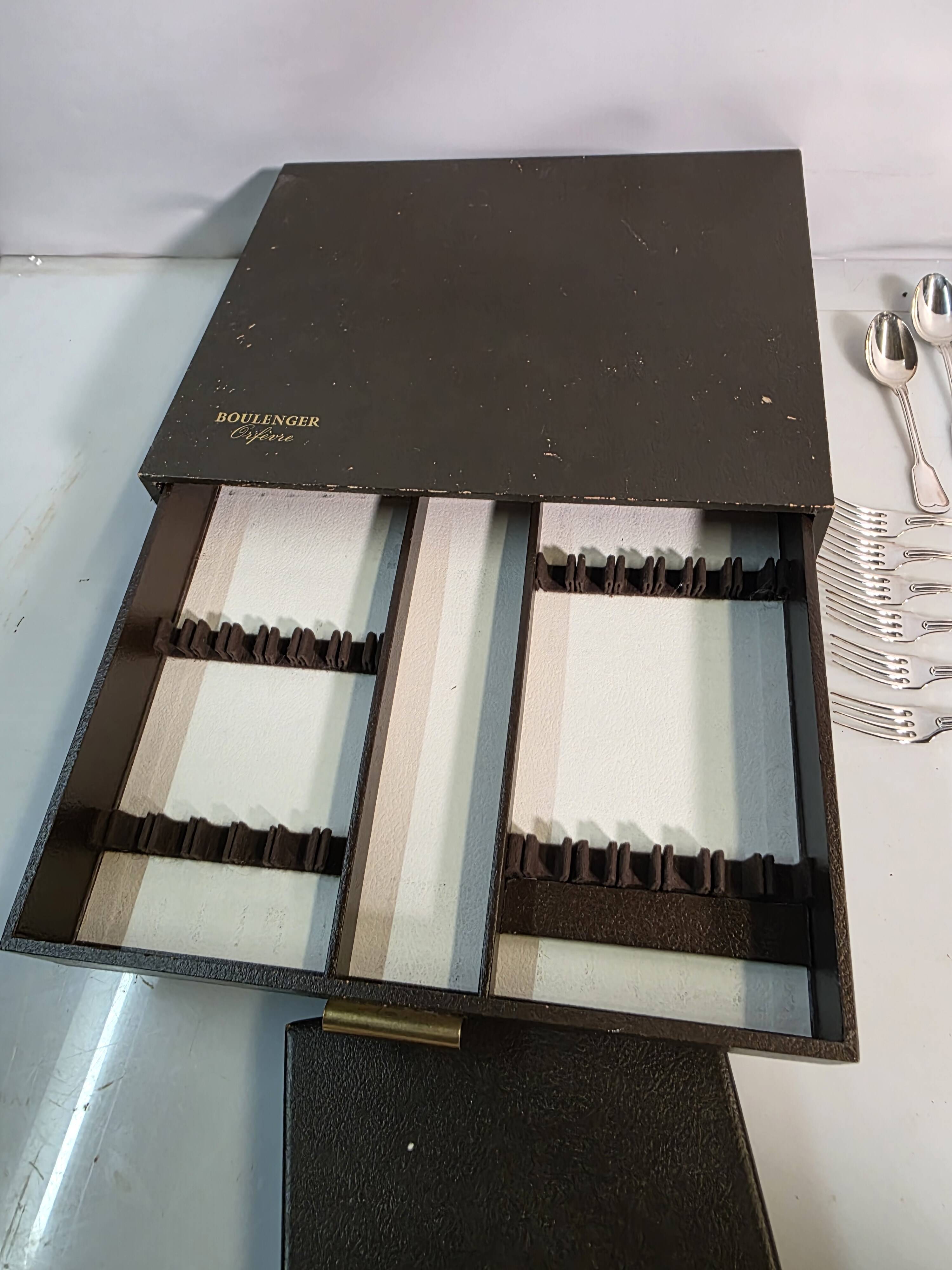 Boulenger silver-plated cutlery set, 86 pieces, hallmark 100.