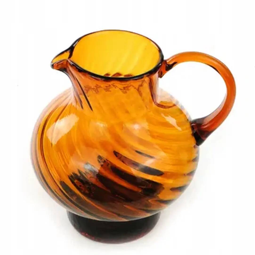 Water jug, pressed glass, Huta Barbara, Poland, 1970s