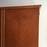 Vintage 3-doors cabinet with feet compass