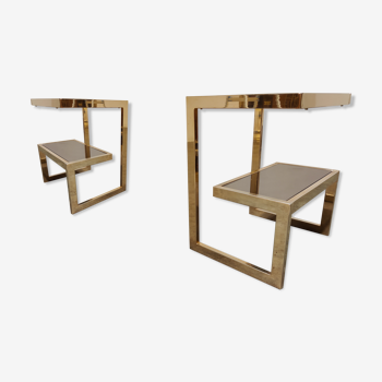 Tables d'appoint de Belgochrom années 1970