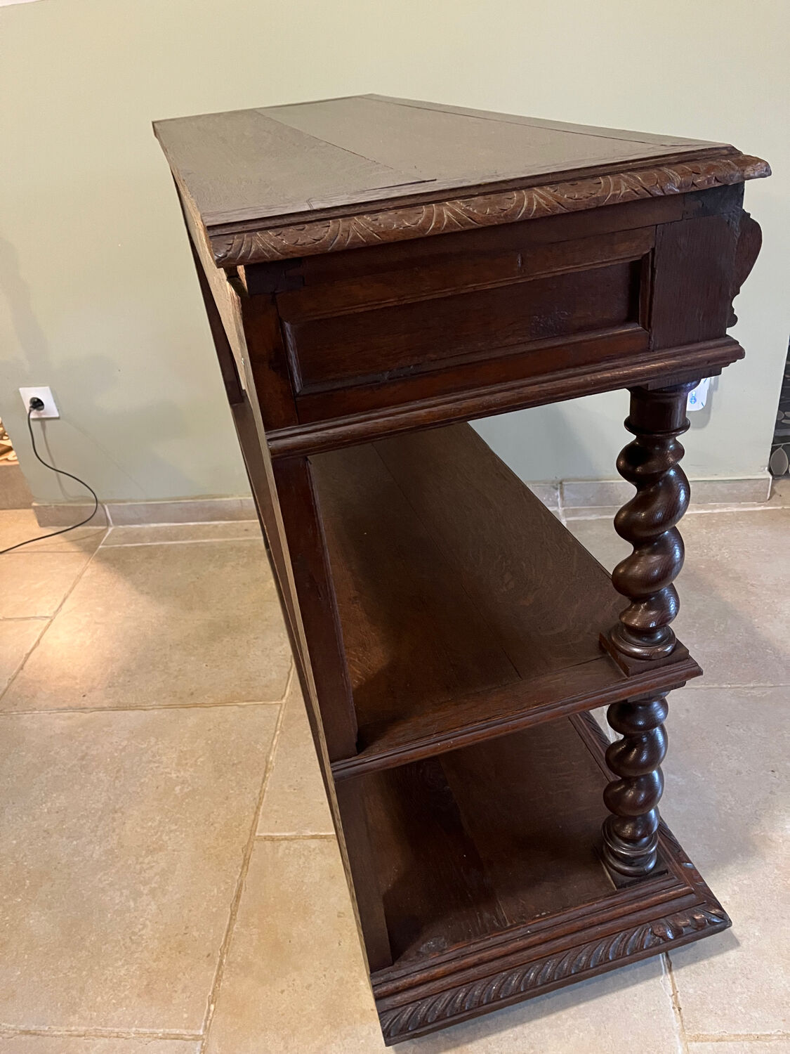 Console or turned wooden service table