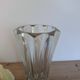 Vintage cut crystal vase, 1950s Art Deco style.