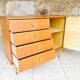 Large vintage chest of drawers with 4 drawers and oak storage, circa 1960s.