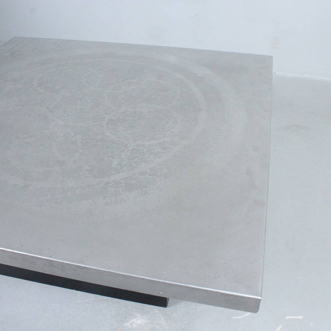 Heinz LILIENTHAL (1927-2006), coffee table, wood, engraved plaque, 1970s