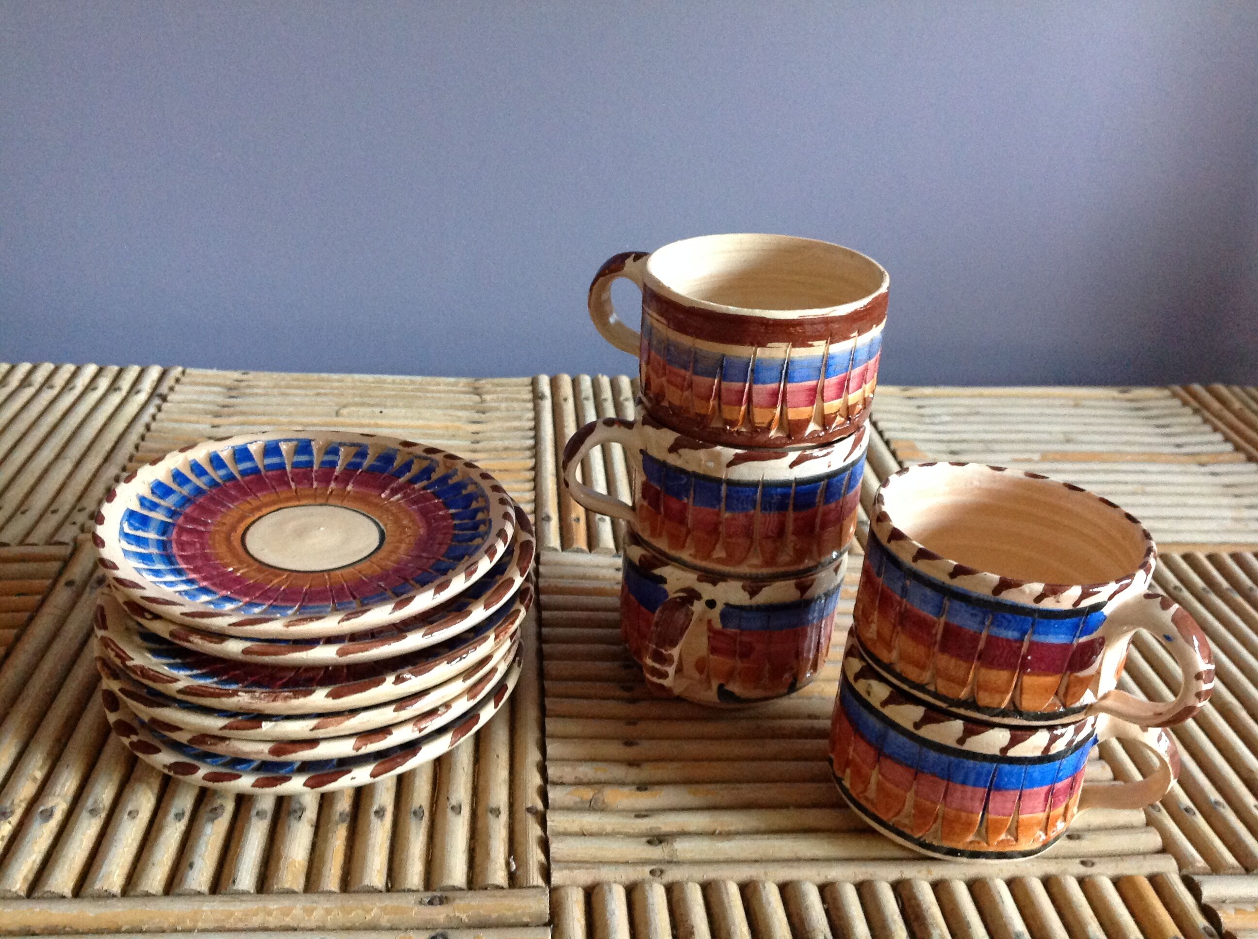 5 cups coffee cups in ceramics