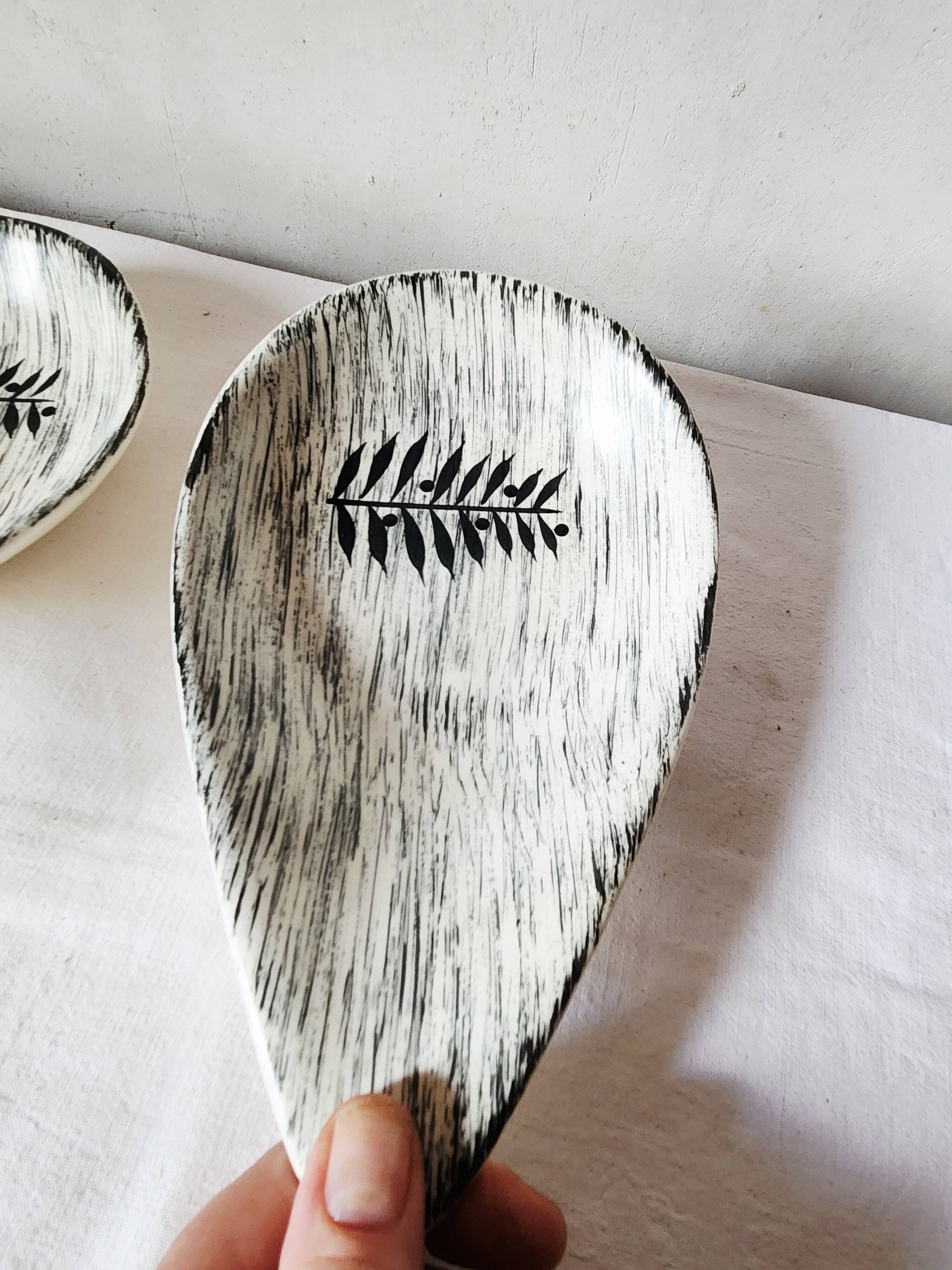 Vintage french 1960s 2x salins tolede - toledo serving bowls black olive