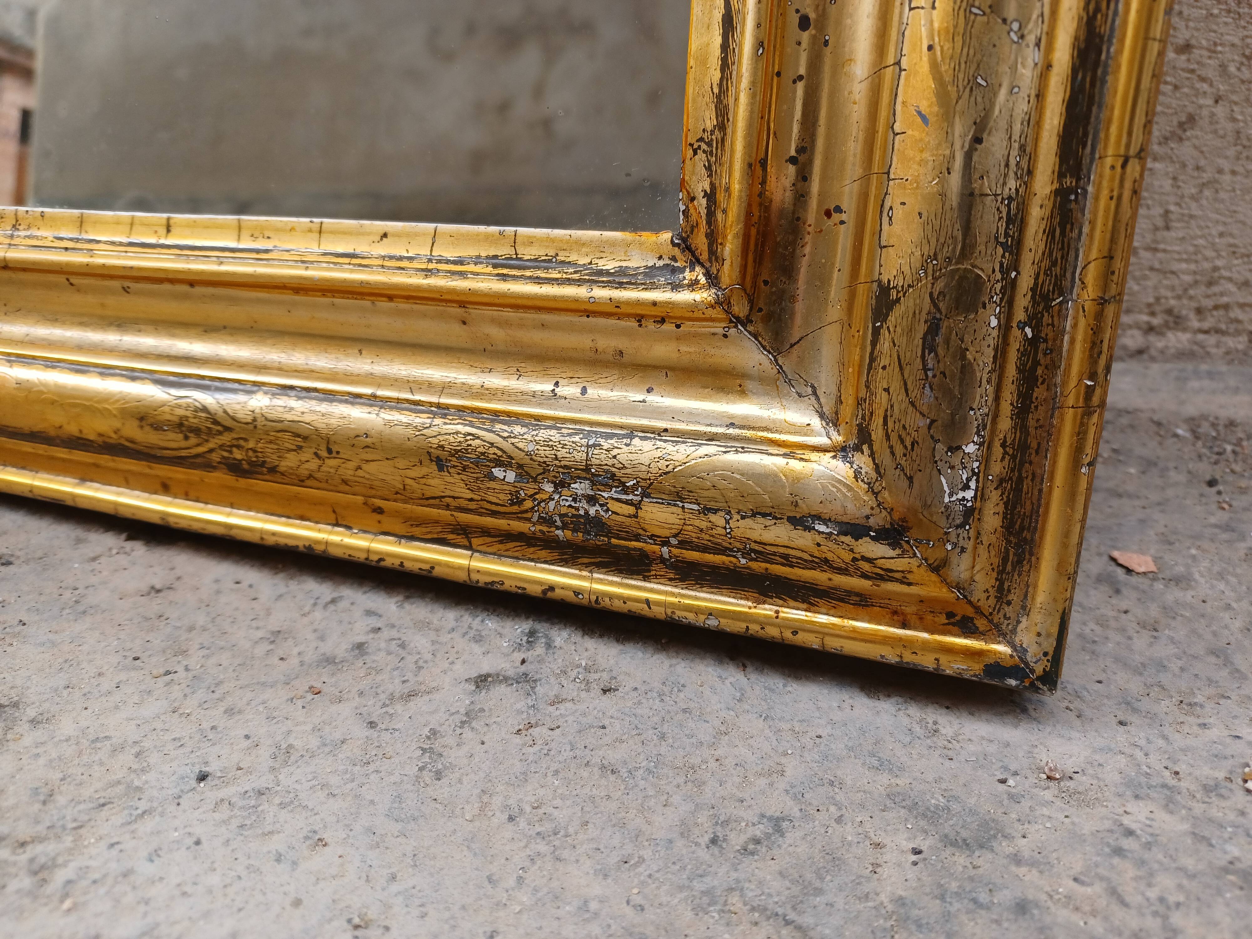 Louis philippe mirror, gilded wood