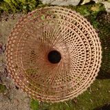 Large rattan pendant light, handmade, 55x40cm