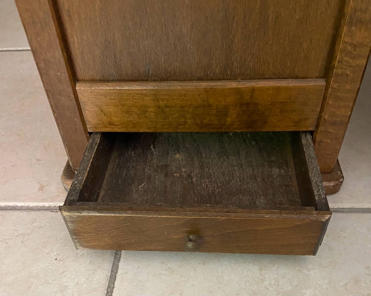 Vintage solid wood bread box