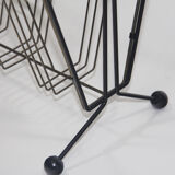 Porte-journaux en métal, support, années 1960