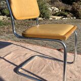Pair vintage sled reception chairs