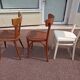Set of 10 mismatched wooden bistro chairs - vintage