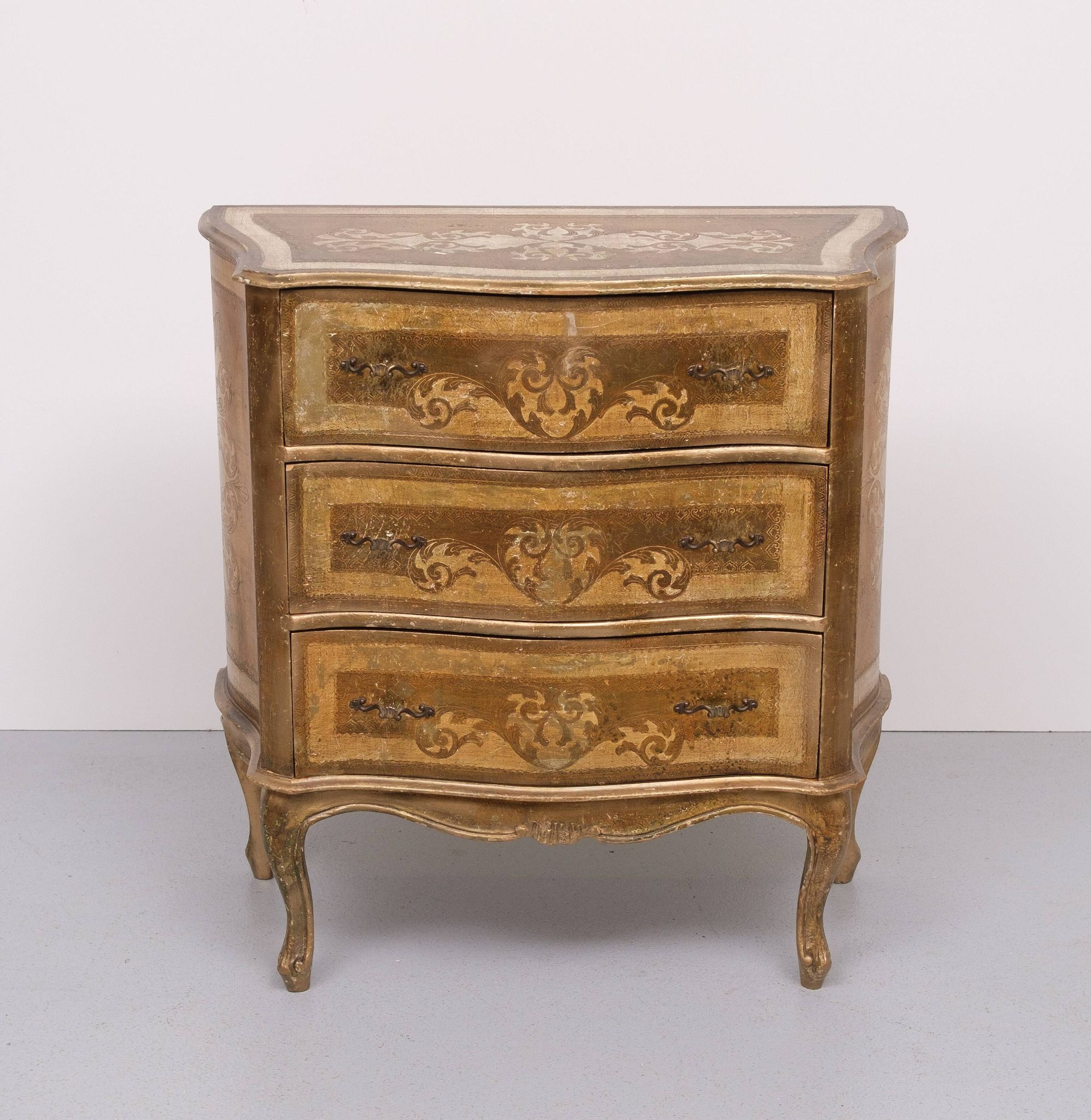Commode florentine vintage en bois italienne des années 1970