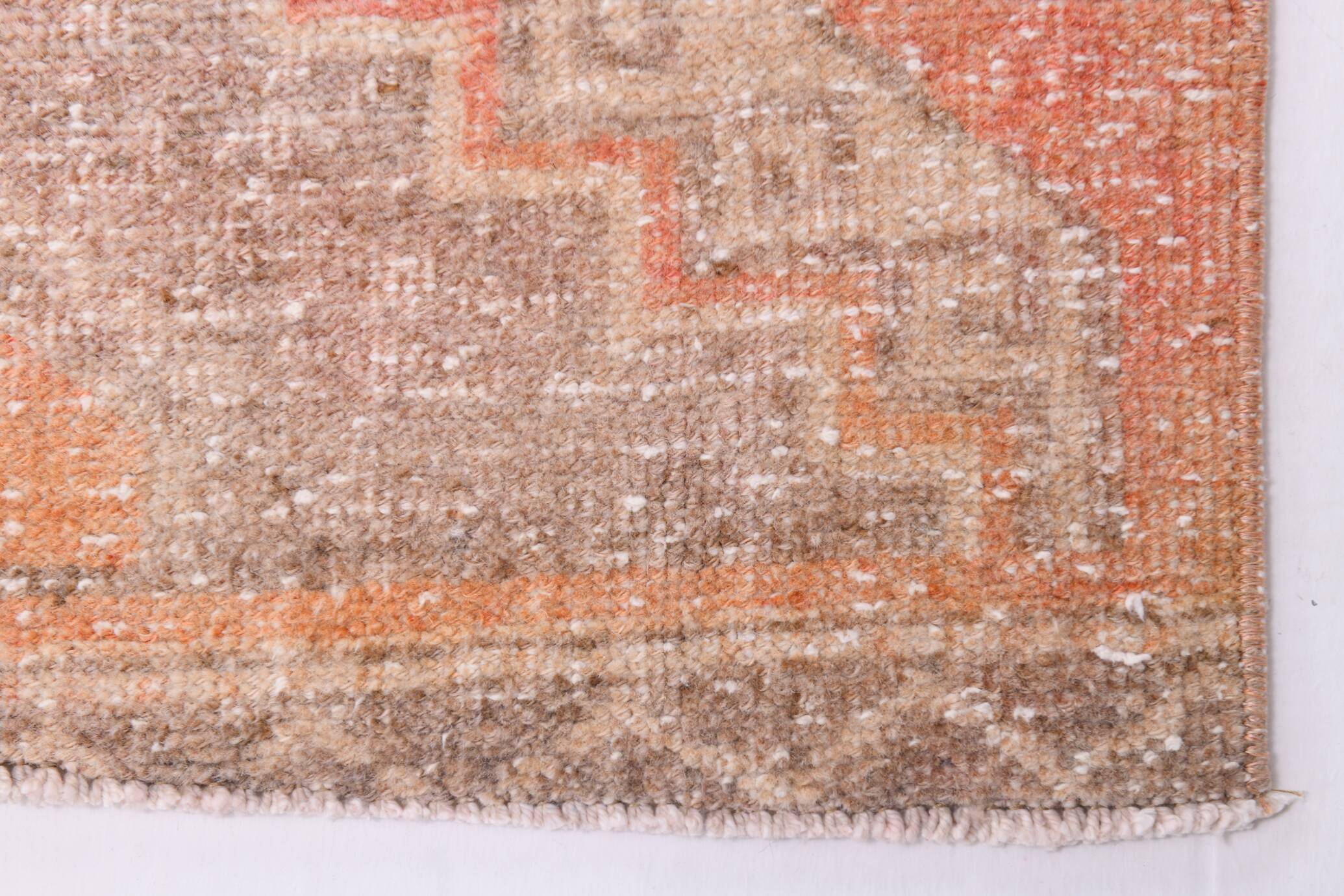 3x12 Pale Red & Brown Vintage Runner Rug, 82x336Cm