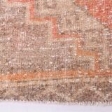 3x12 Pale Red & Brown Vintage Runner Rug, 82x336Cm