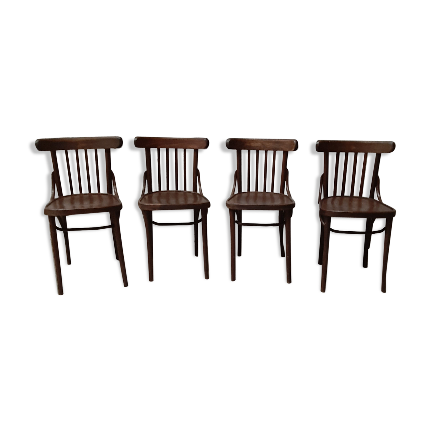4 old bistro chairs