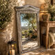 Napoleon III patinated trumeau mirror
