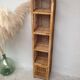 Vintage rattan shelf bookcase