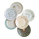 Henriot flat plates, Céranord, Sarreguemines Digoin