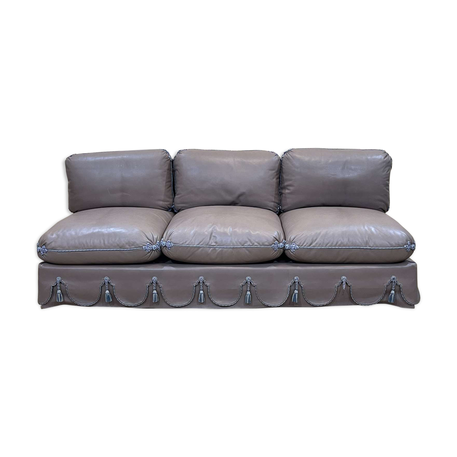 3-seater leather sofa made in the 70s