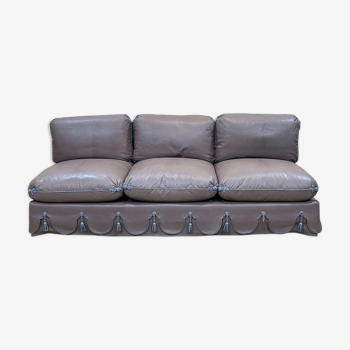 3-seater leather sofa made in the 70s