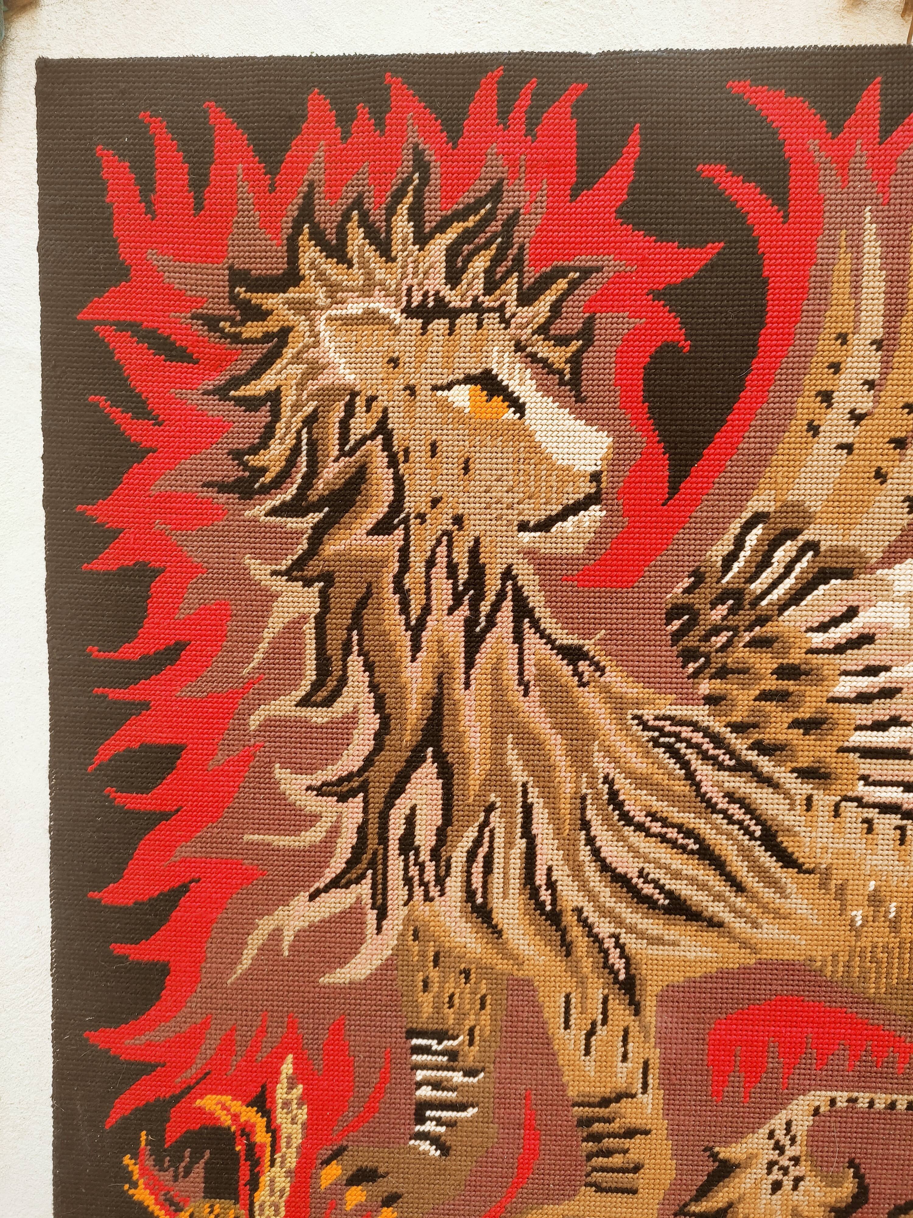 Tapestry on frame