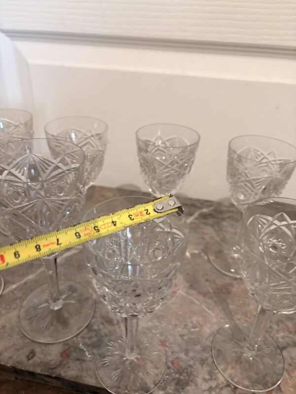 Ancien Ensemble Service Set 9 Verre Liqueur Vin Eau Baccarat Cristal Lagny