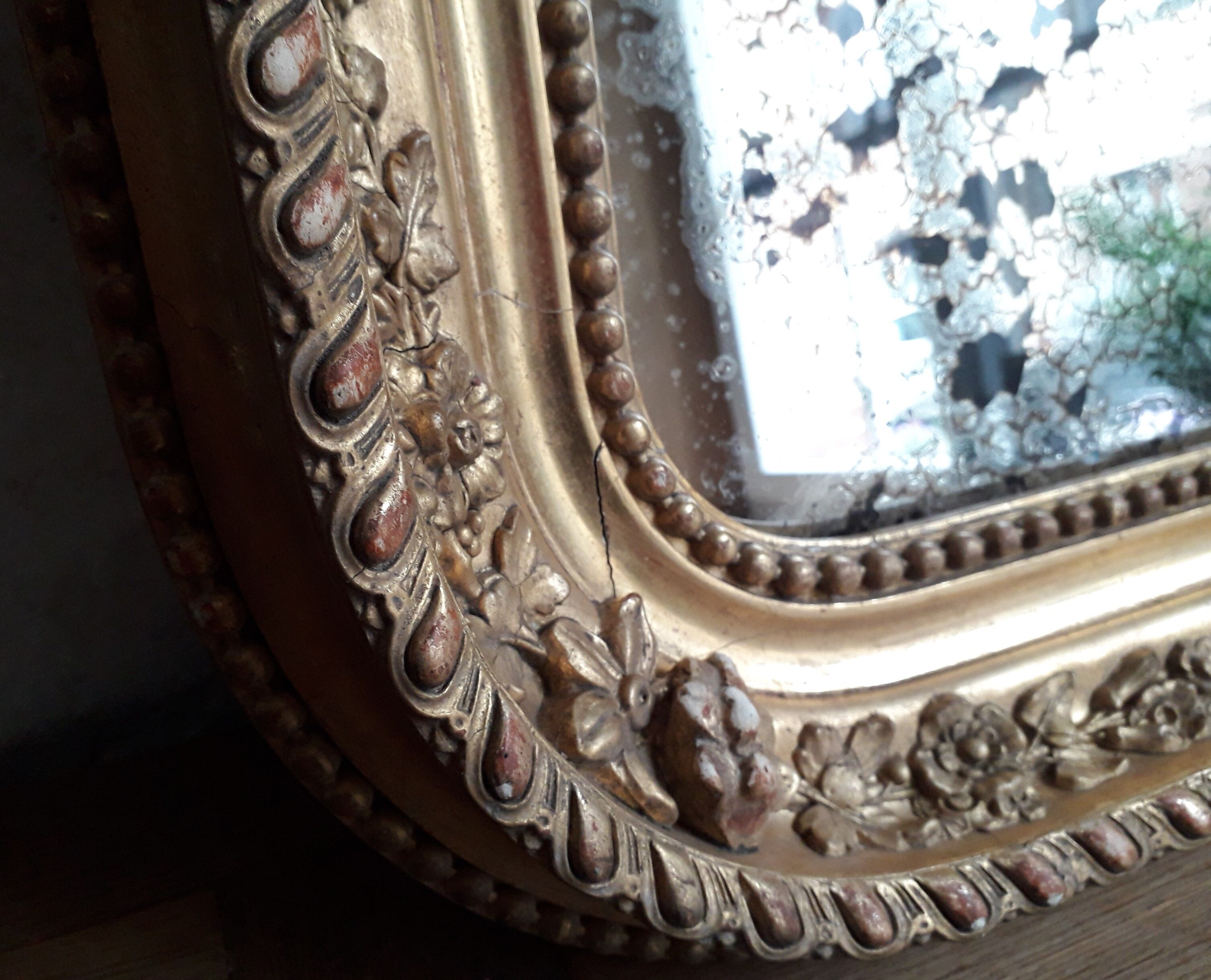 Ancient golden mirror