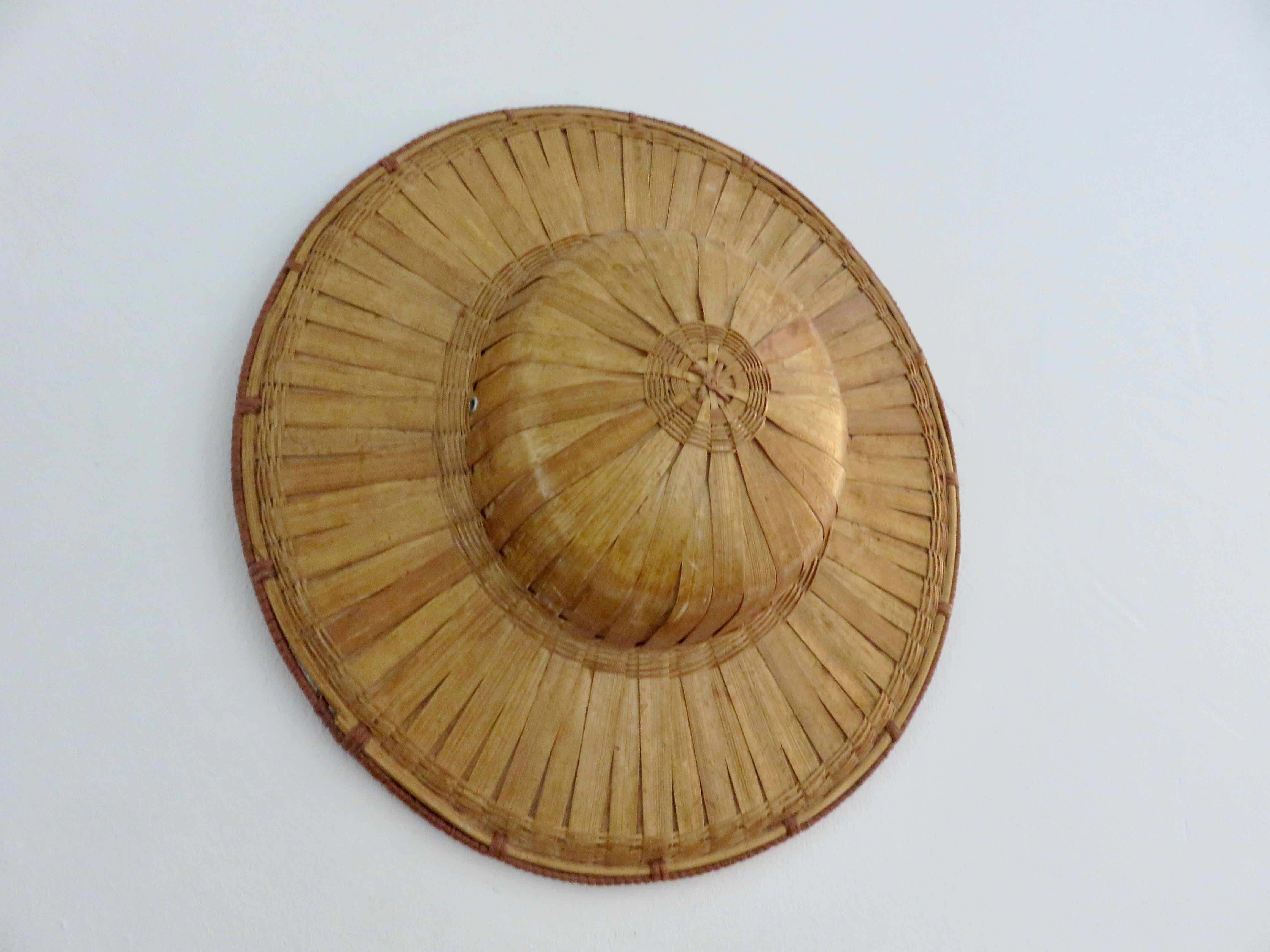 Hat, colonial helmet in bamboo 60s 70s