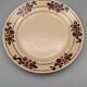 Series 6 flat plates vintage art deco earthenware beige cherry décor