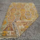Rare 5x8 handmade vintage bedroom kilim rug - rug for living room