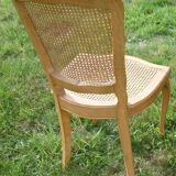 Wooden chair and vintage cannages