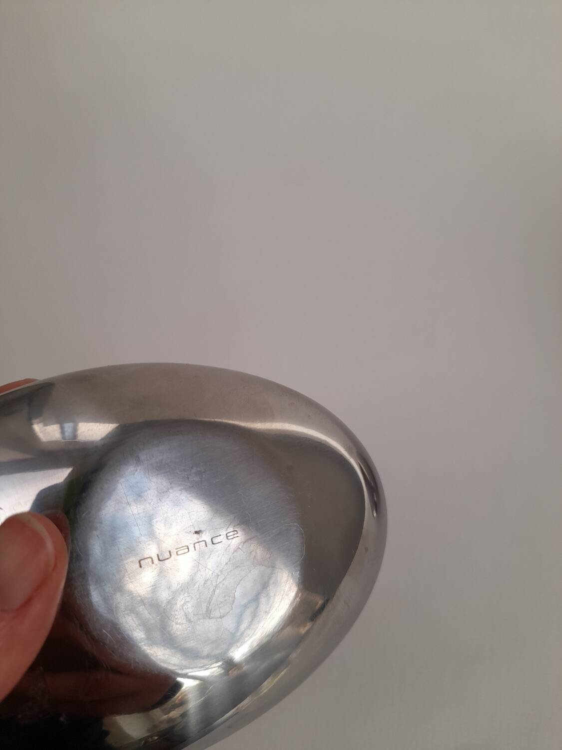 Pair of Nuance candle holders in the shape of pebbles.