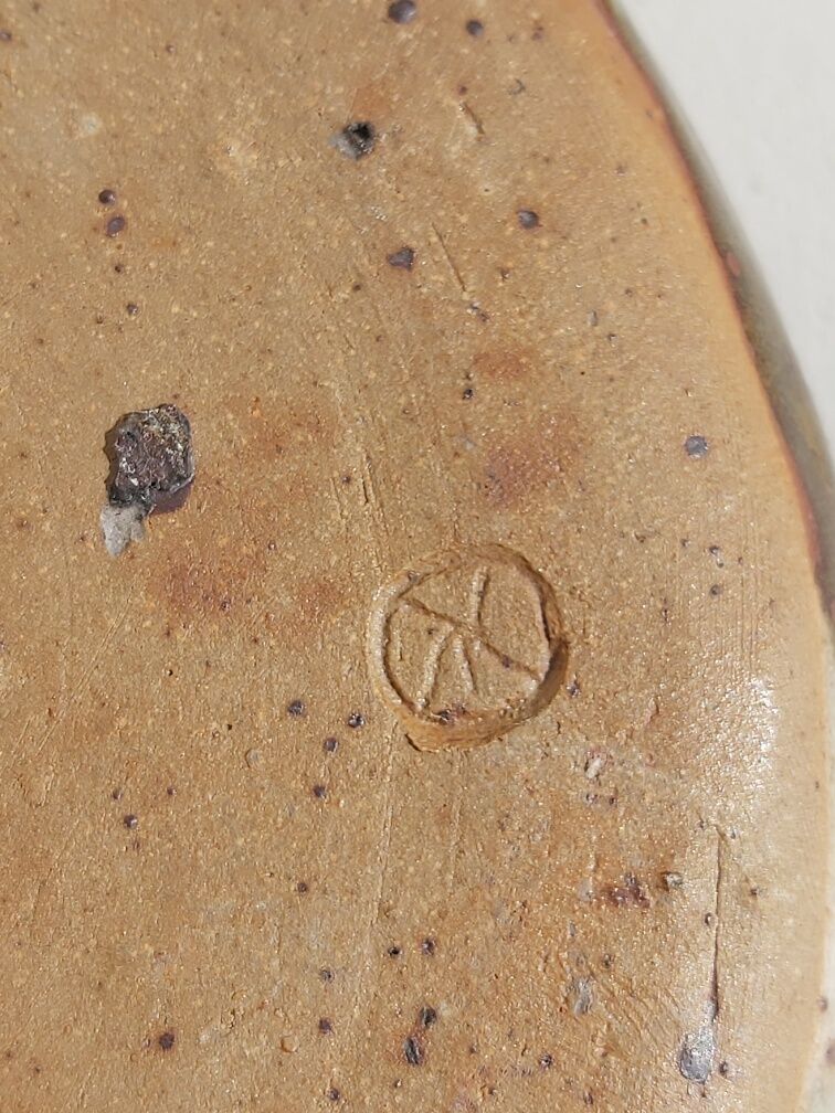 Signed vintage sandstone teapot