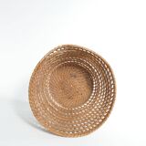 Mid-Century Modern Wicker Wastebasket