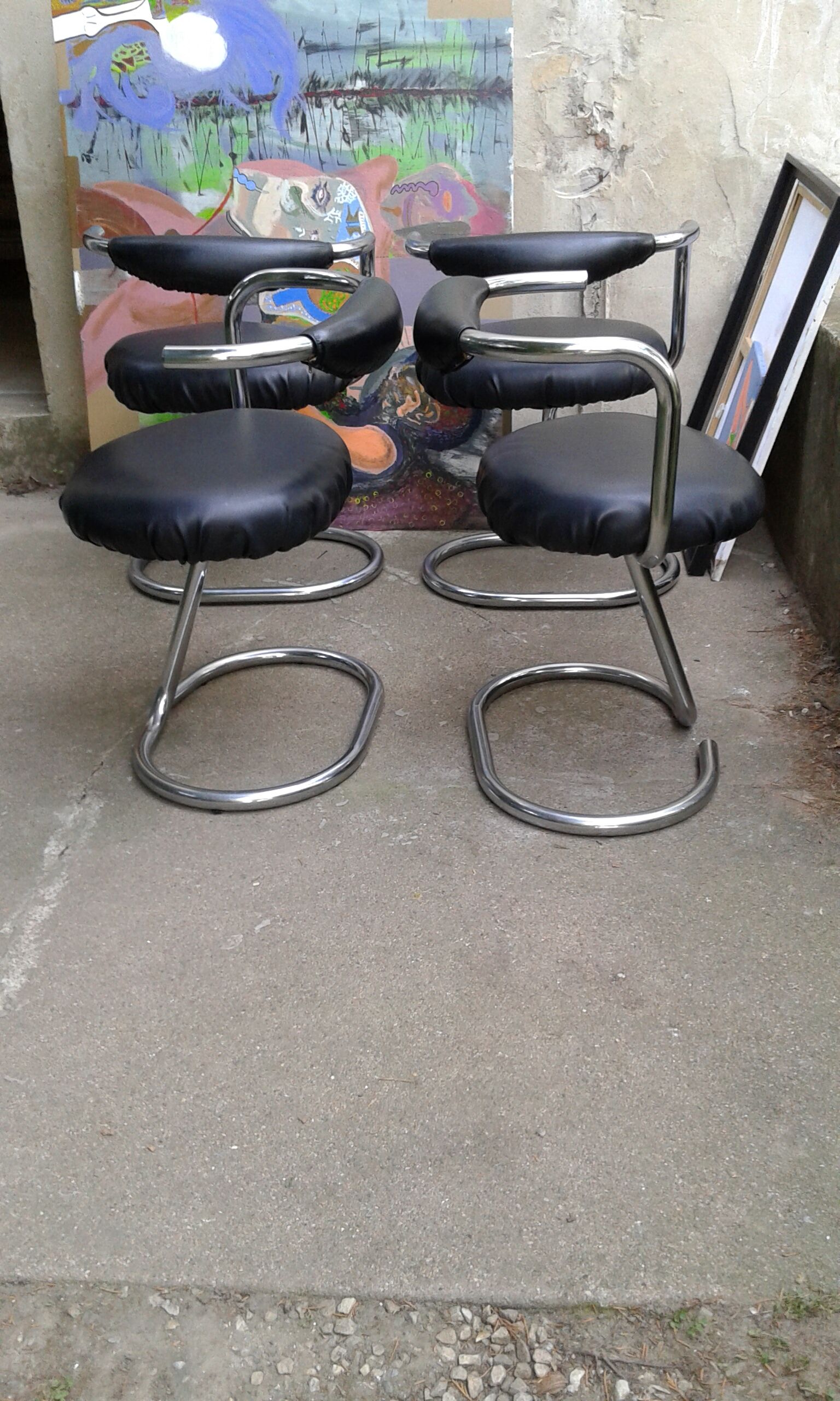 Ensemble de 4 chaises par Giotto Stoppino