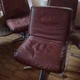 Set of four leather chairs Wilkhahn Germany design 1981