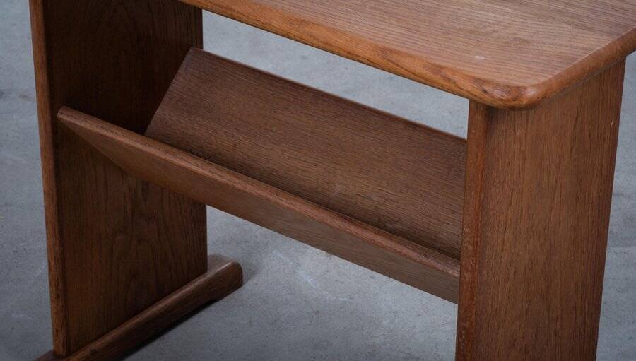 Vintage Oak Magazine Holder, Denmark, 1960s