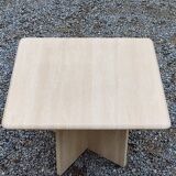 Set of 3 travertine trundle coffee tables from the 70s