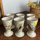 Six stoneware mazagrans