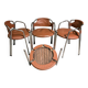 Ensemble de 4 chaises design italiennes des années 1970